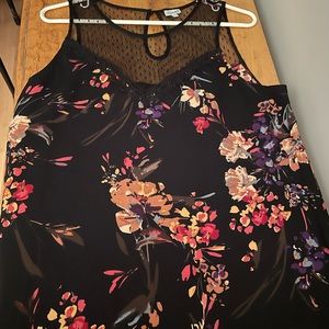 Sleeveless top with mesh detail